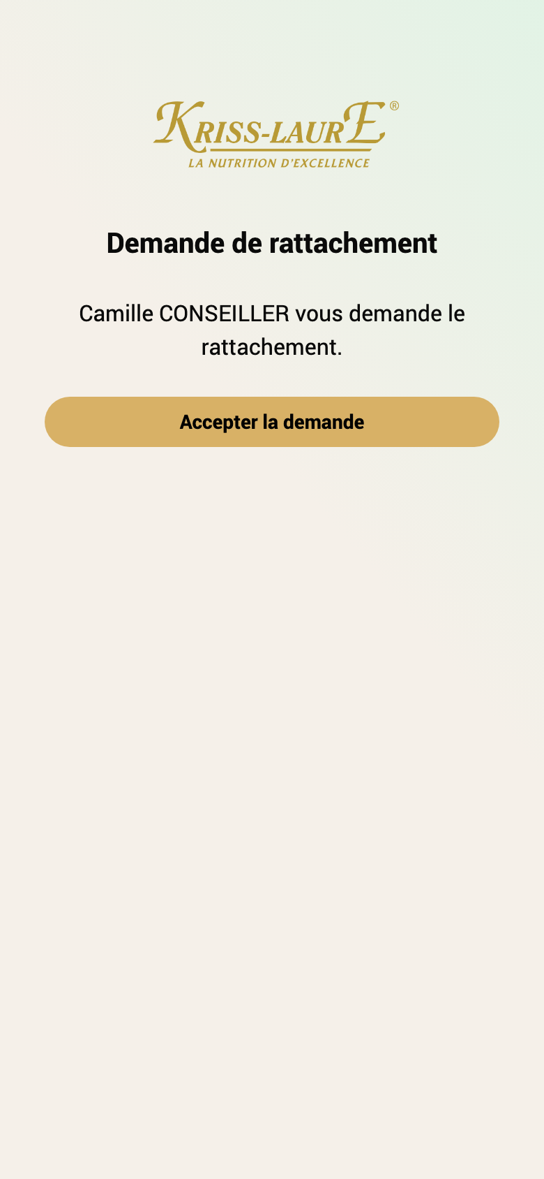 Demande de rattachement reçue par e-mail