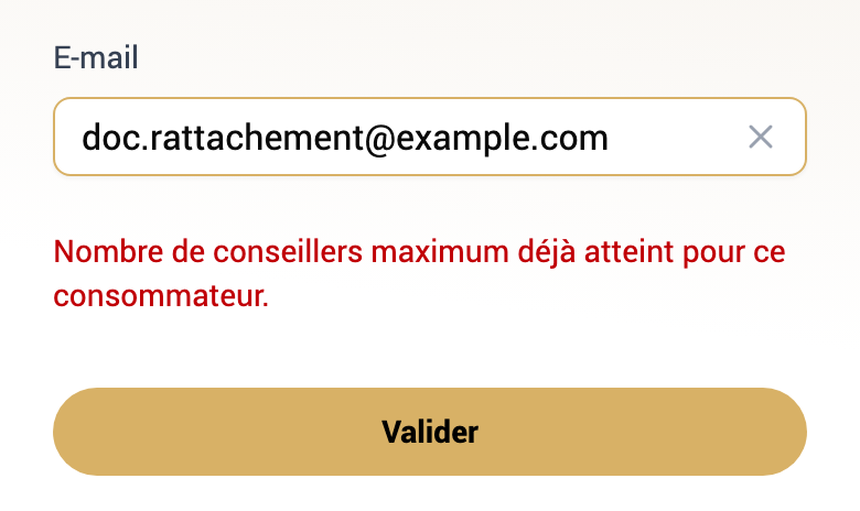 Nombre maximum de conseillers atteint