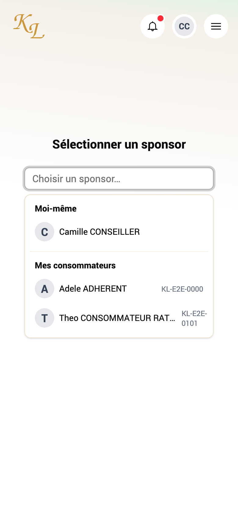 Sélectionner un sponsor